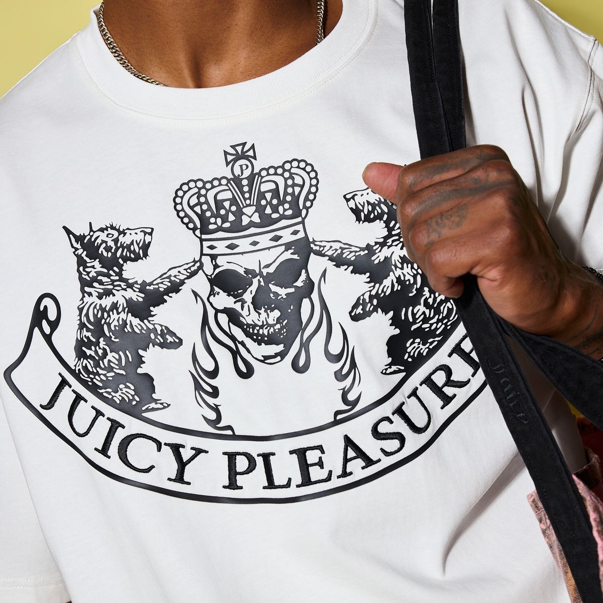 PLEASURES x Juicy Couture Skull Crest Heavyweight Shirt