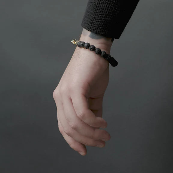 Tachibana.co Elite Gold Lava Rock Bracelet