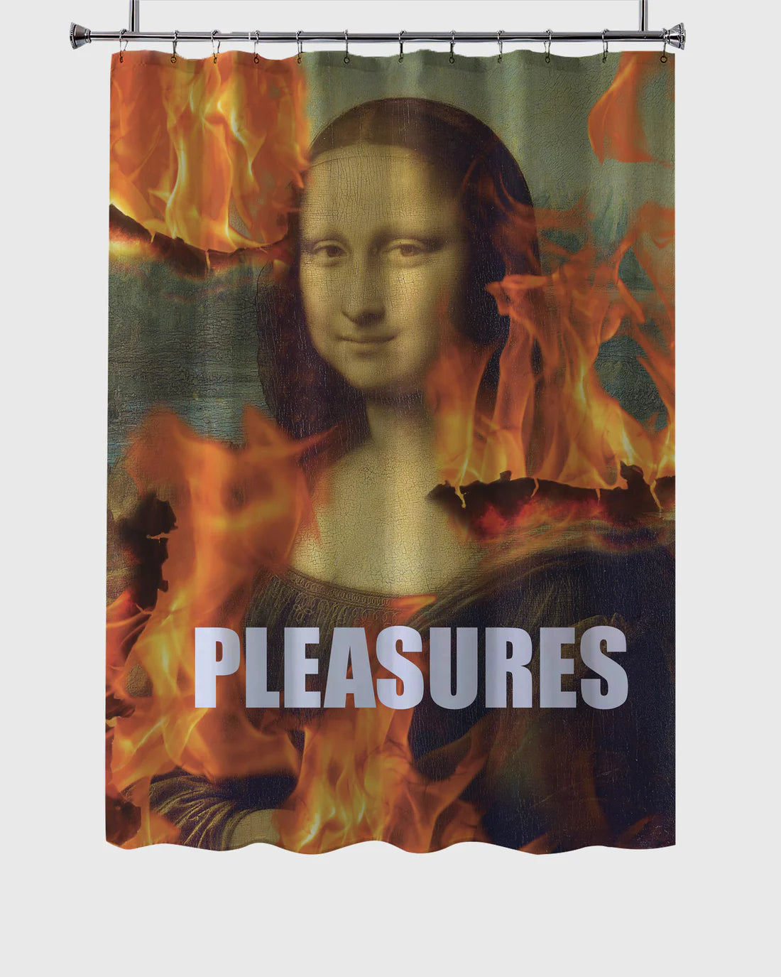 PLEASURES Burn Shower Curtain