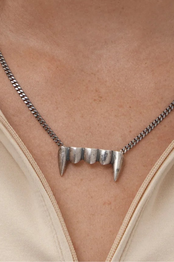 PAM Fangz Necklace Oxidised Silver CPL