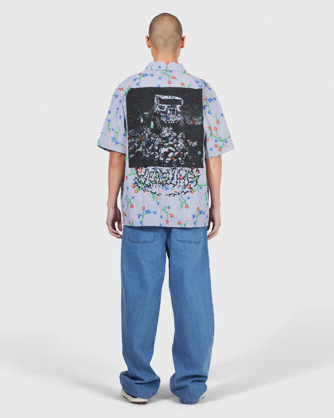 PLEASURES Pile Stripe Button Up