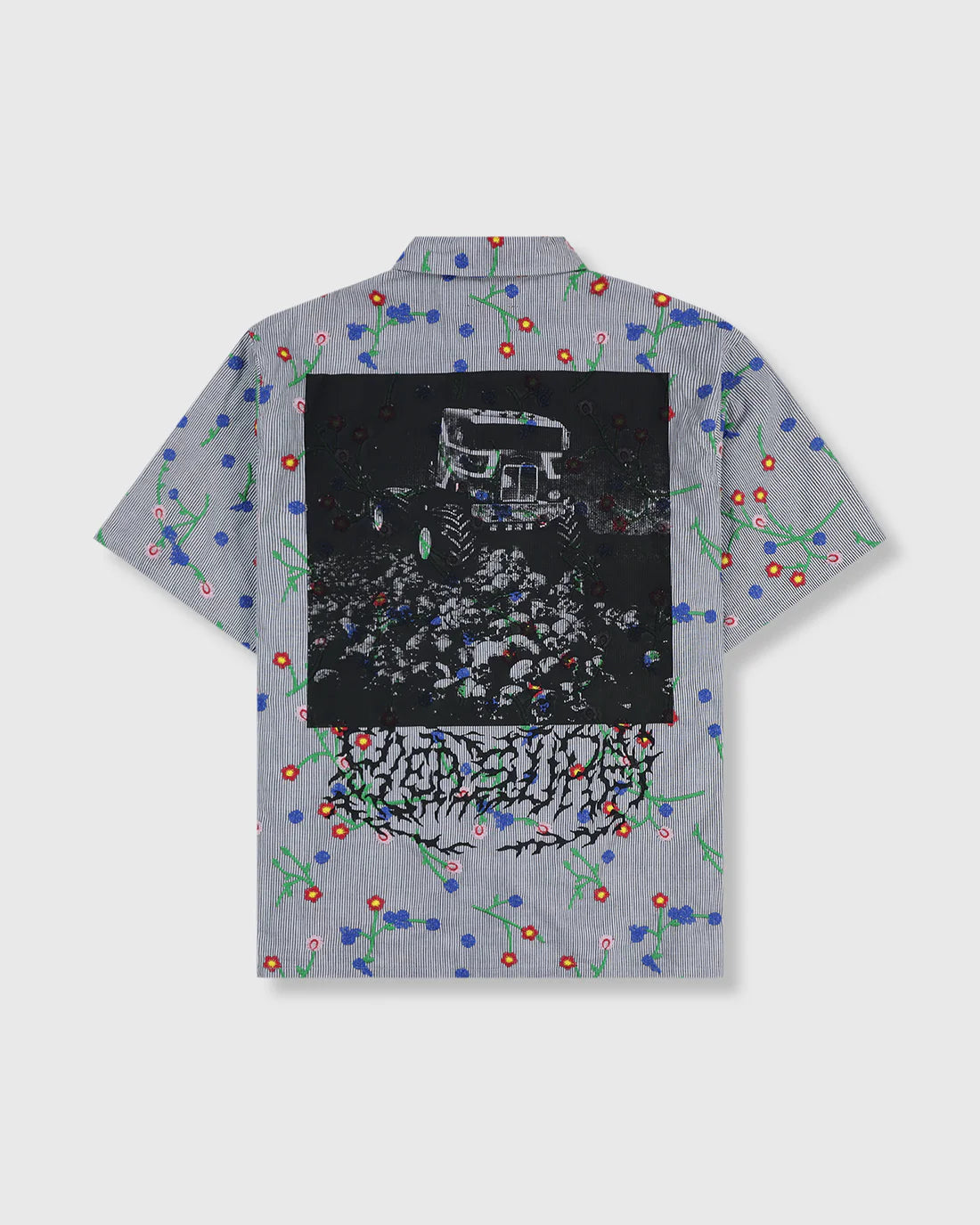 PLEASURES Pile Stripe Button Up