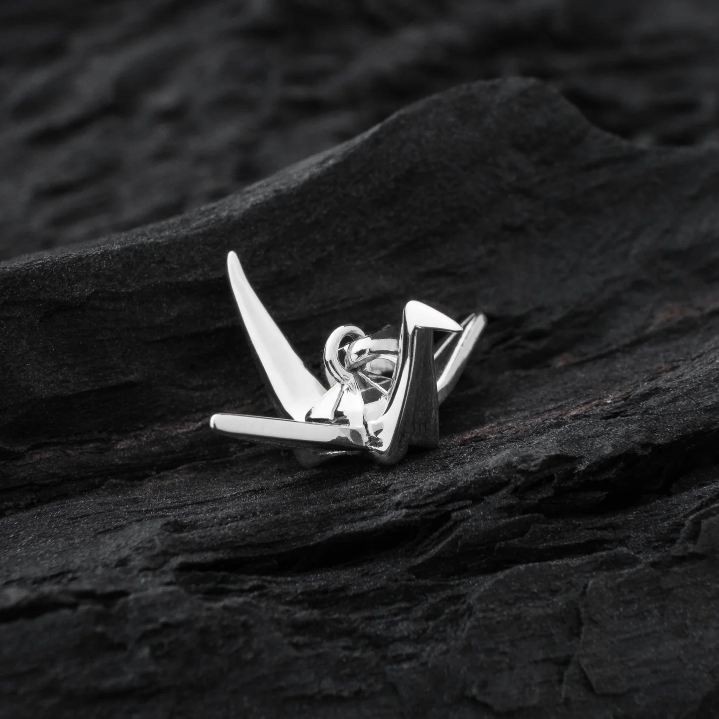 Tachibana.co Silver Origami Crane Amulet