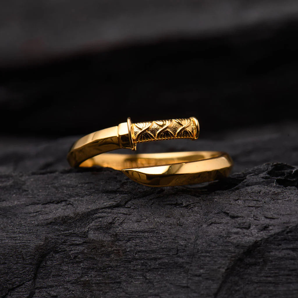 Tachibana.co Gold Katana Ring