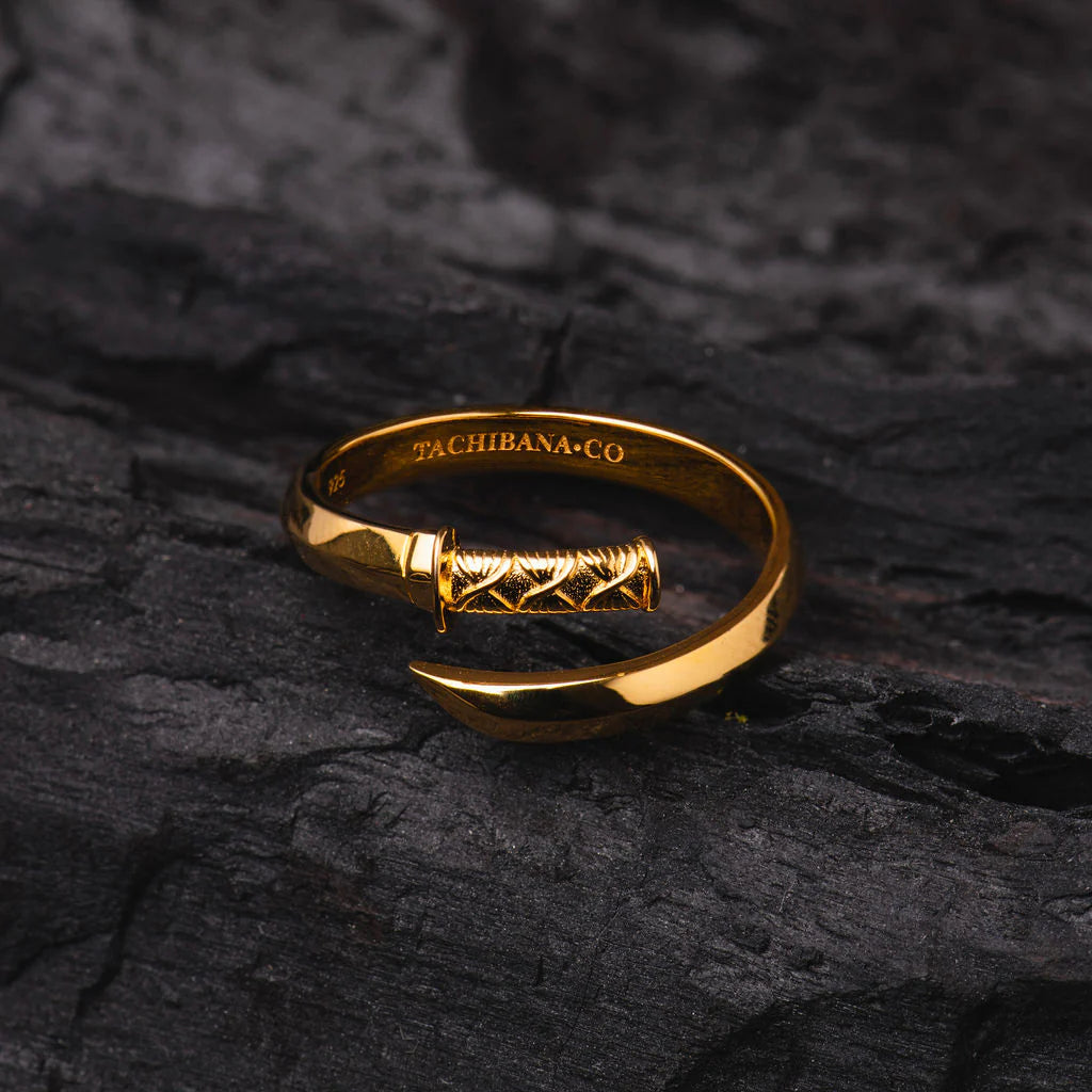 Tachibana.co Gold Katana Ring