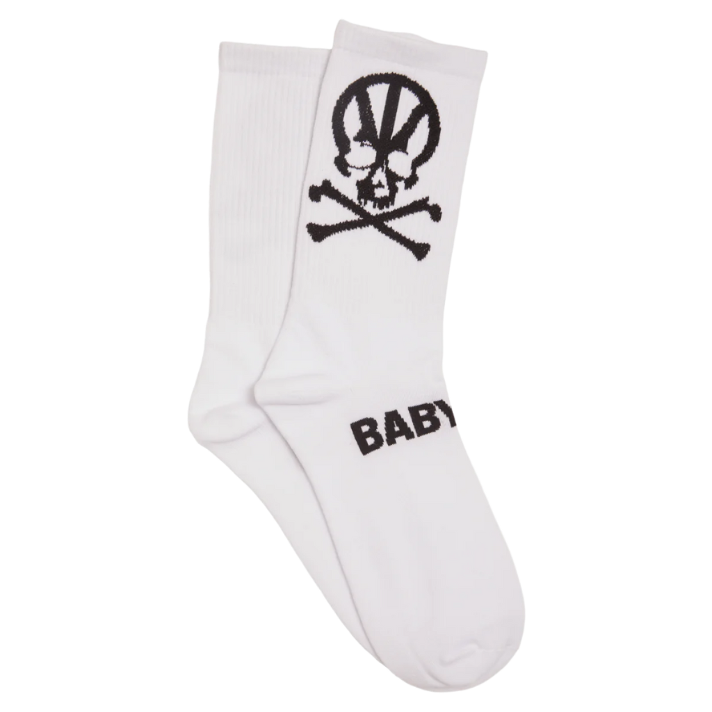 Babylon Cross Bone Socks [White]