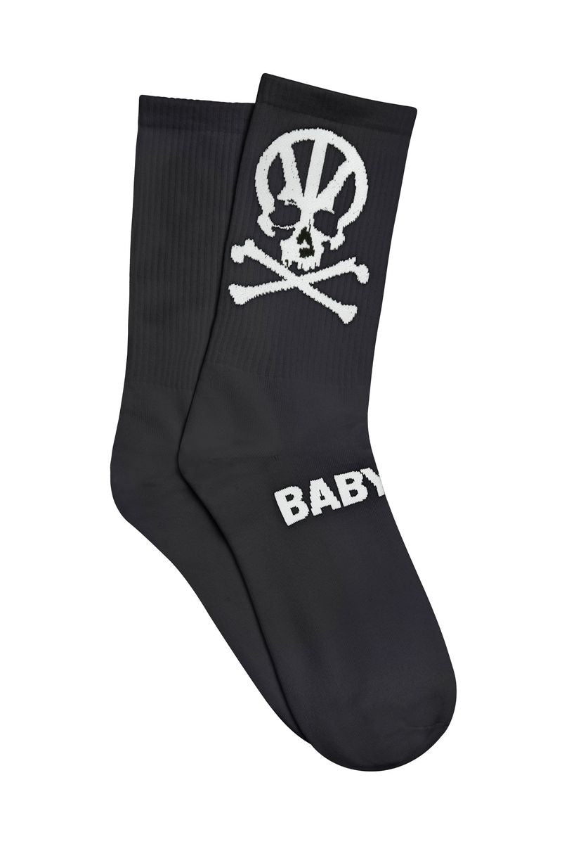 Babylon Cross Bone Socks [Black]