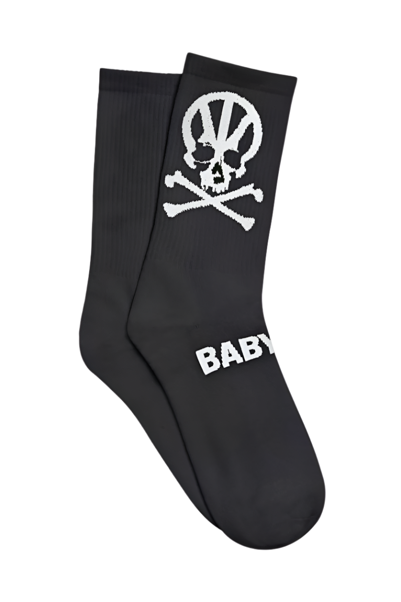 Babylon Cross Bone Socks [Black]