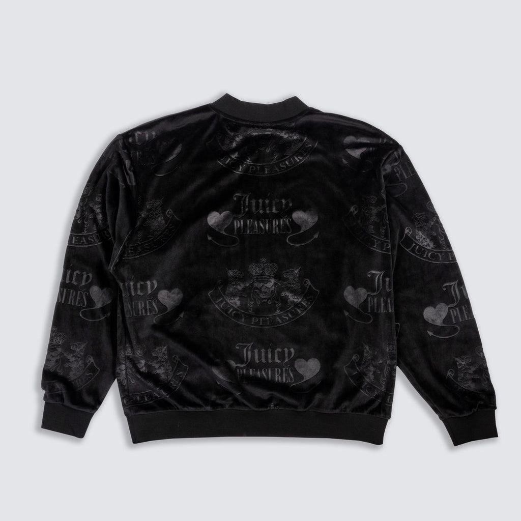 PLEASURES x Juicy Couture Crest Velour Quarter Zip