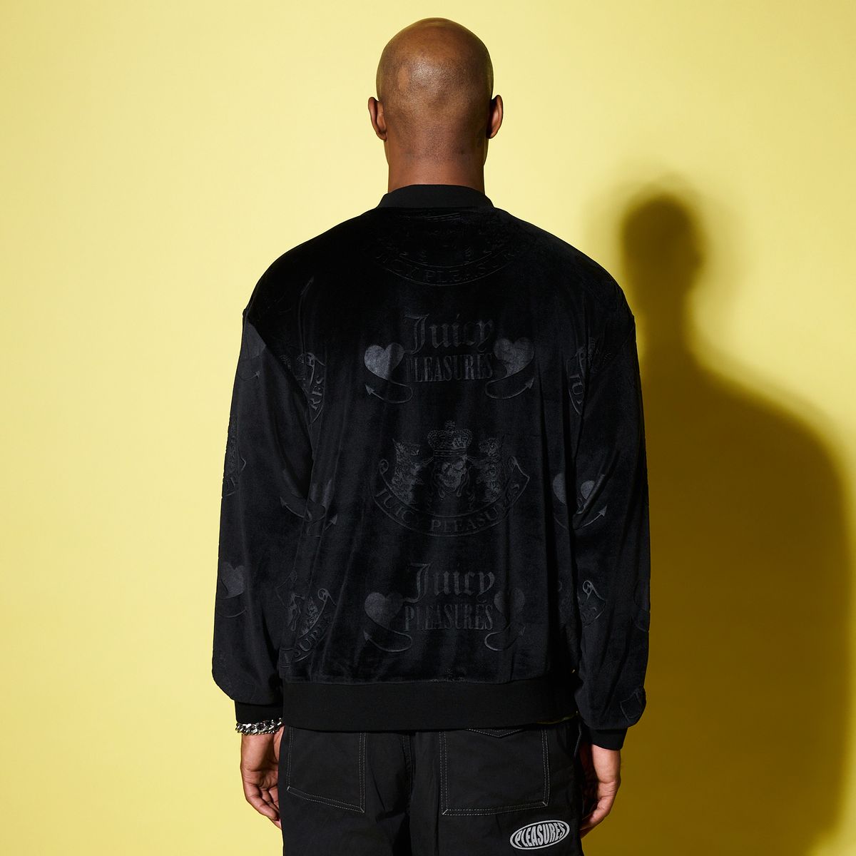 PLEASURES x Juicy Couture Crest Velour Quarter Zip