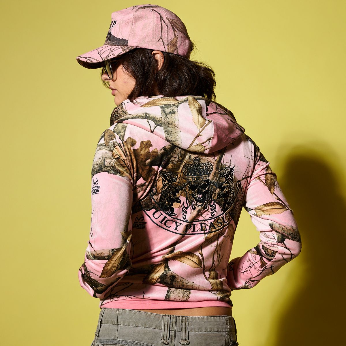 PLEASURES x Juicy Couture Realtree Velour Robertson Zip Up Hoodie
