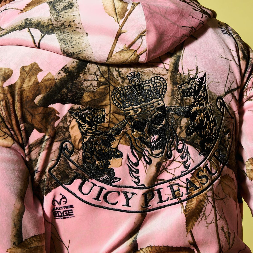 PLEASURES x Juicy Couture Realtree Velour Robertson Zip Up Hoodie