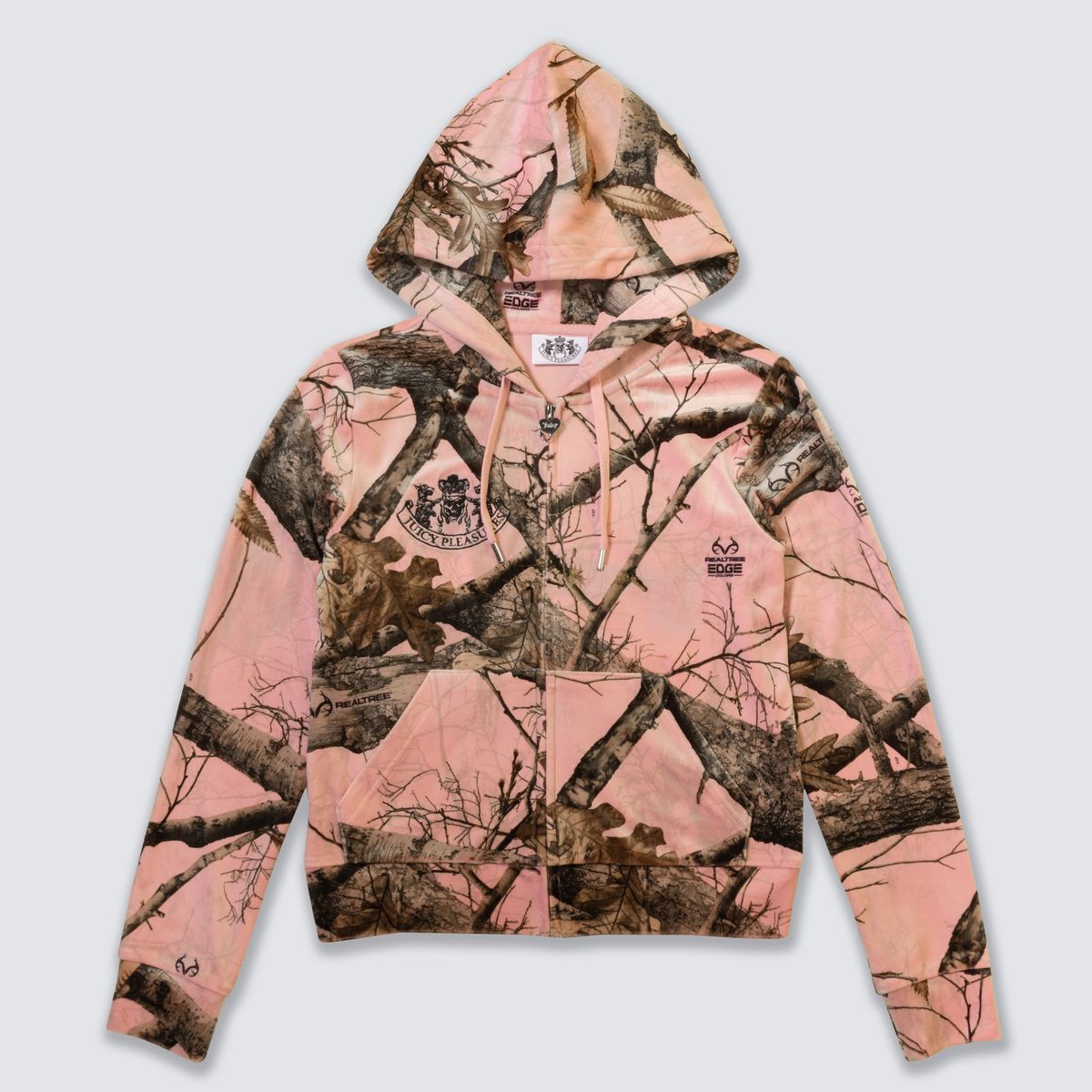 PLEASURES x Juicy Couture Realtree Velour Robertson Zip Up Hoodie