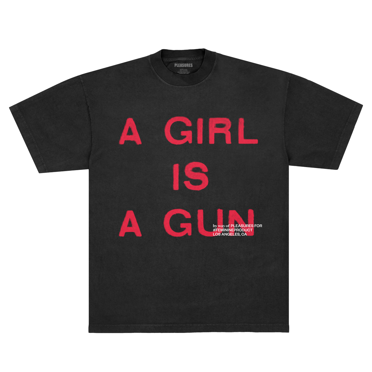 PLEASURES Girl Is A Gun T-Shirt [Black]