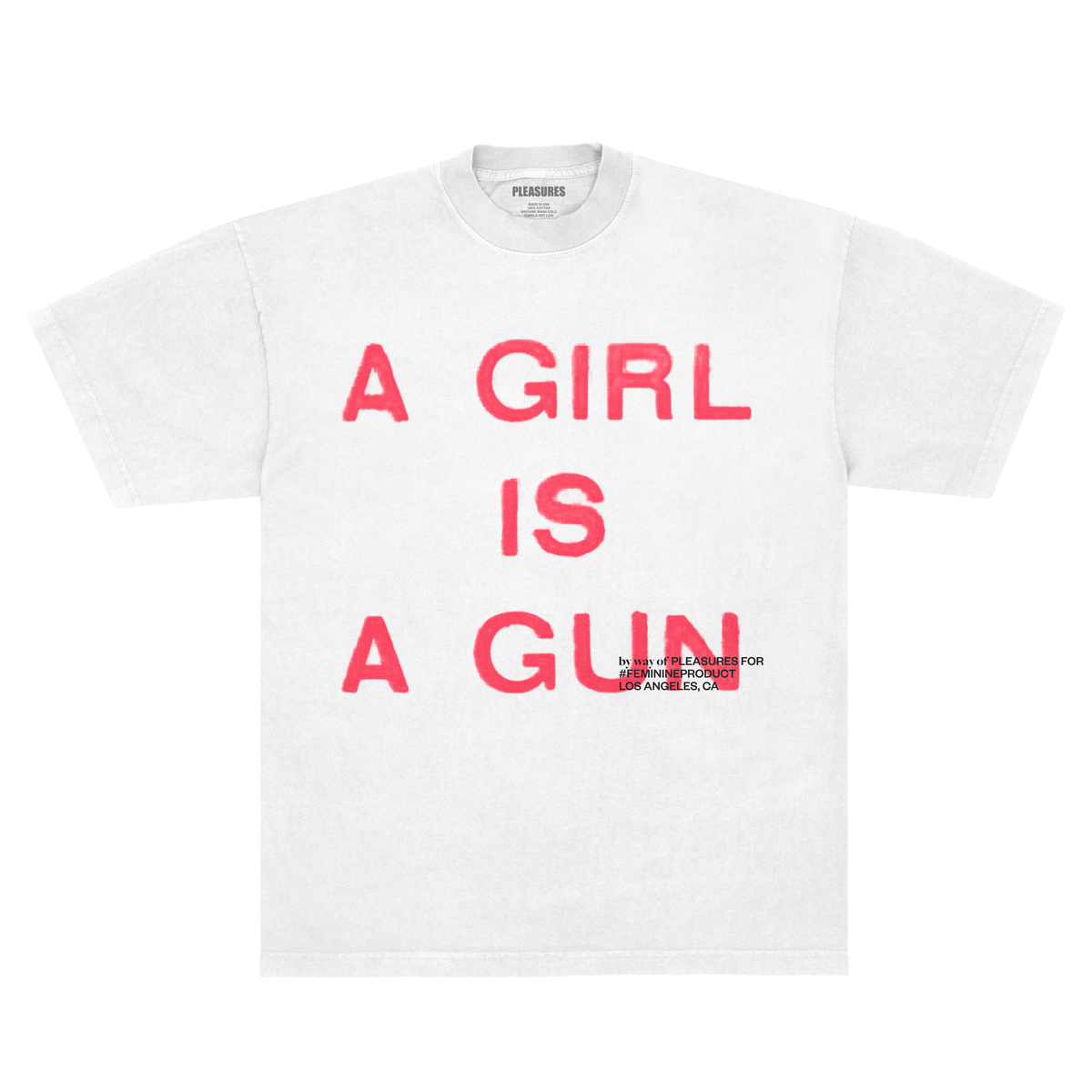 PLEASURES Girl Is A Gun T-Shirt [White]