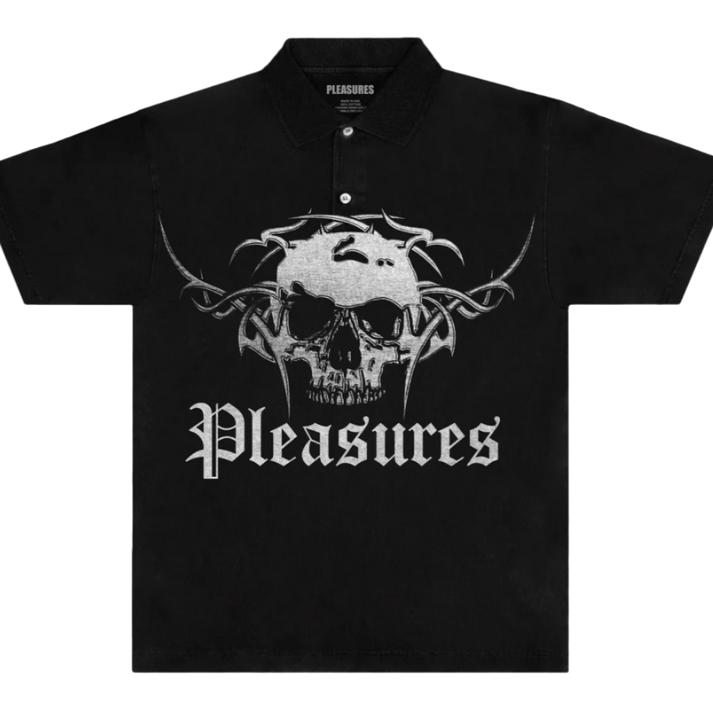 PLEASURES Tradition Polo Shirt [Black]