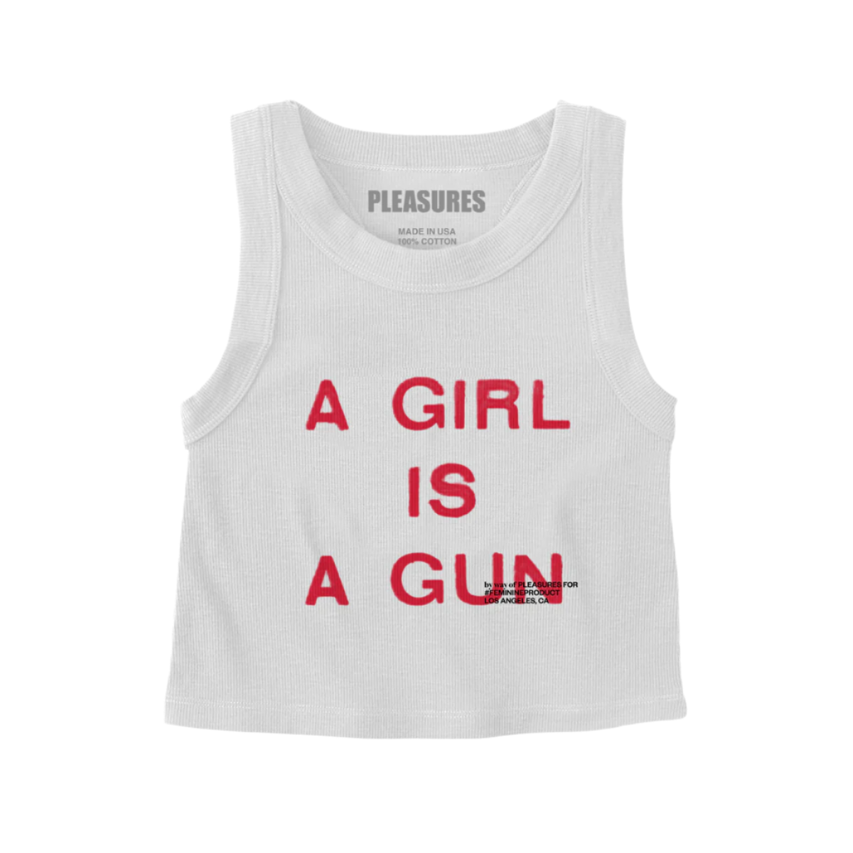 PLEASURES Girl Is A Gun Tank Top (Women's) [White]