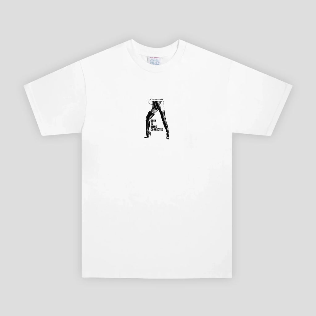 Sci-Fi Fantasy Open To Being Corrected Tee - White