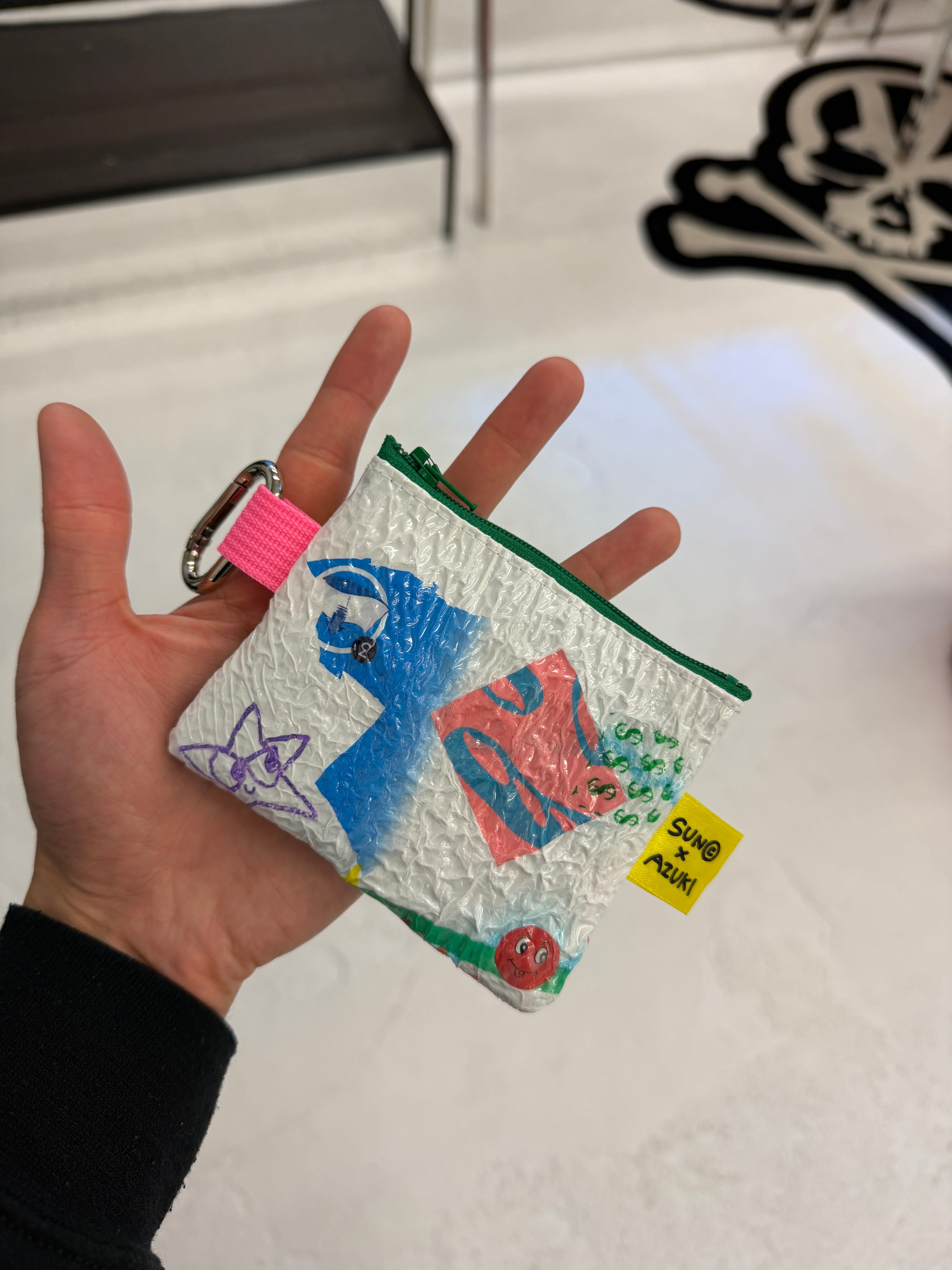 Sun (c) x Azuki zip pouch - small