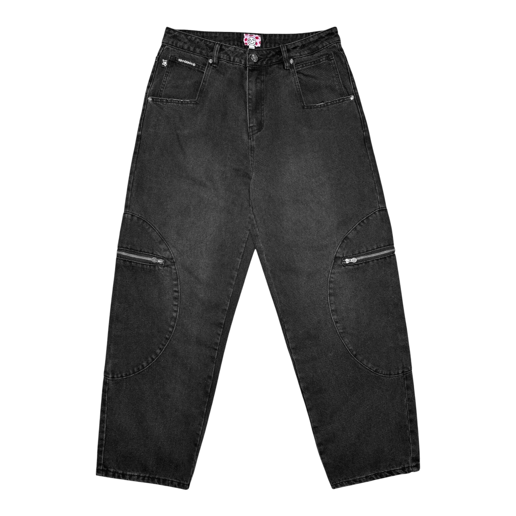 STAR TEAM Circle Cargo Jeans [Black]