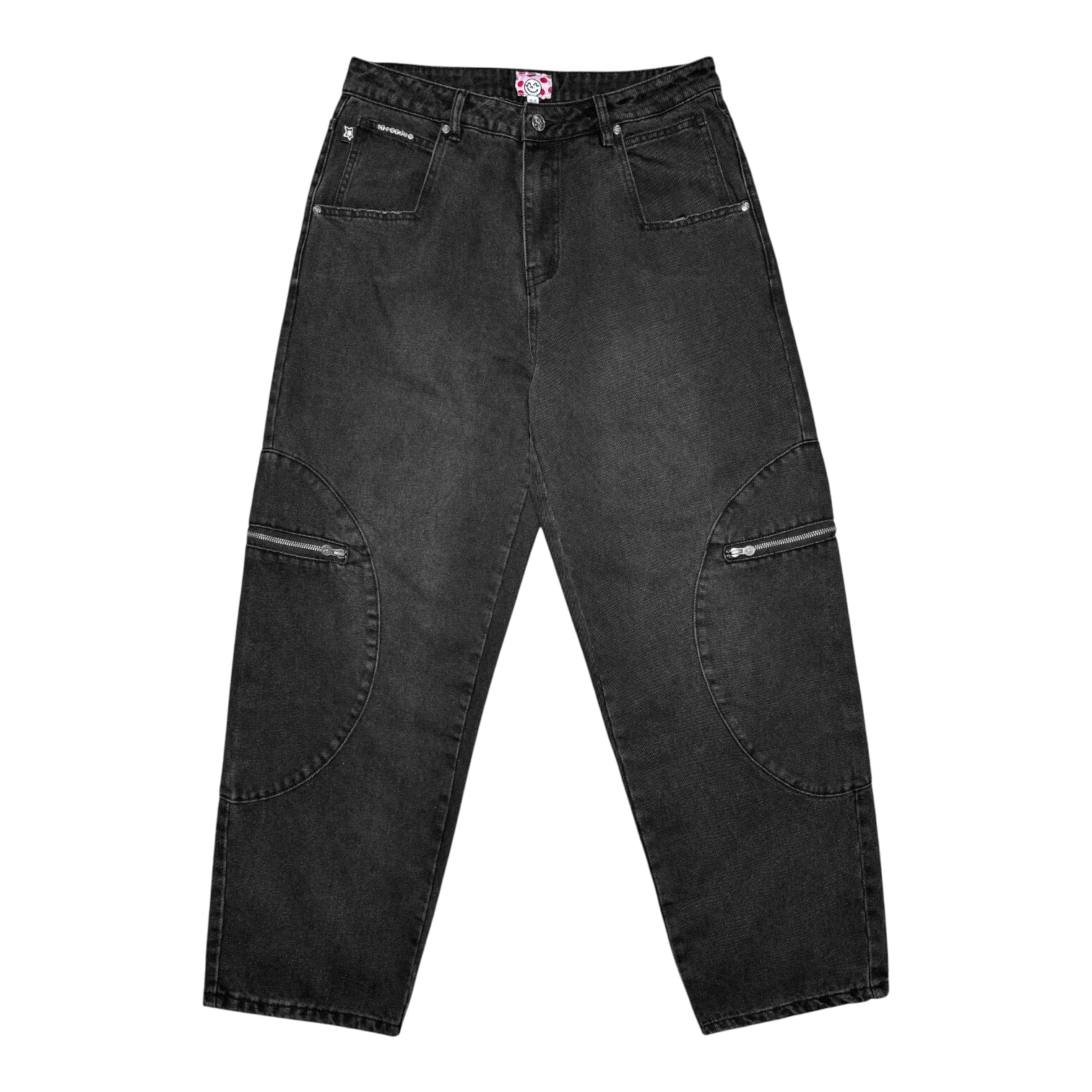 STAR TEAM Circle Cargo Jeans [Black]