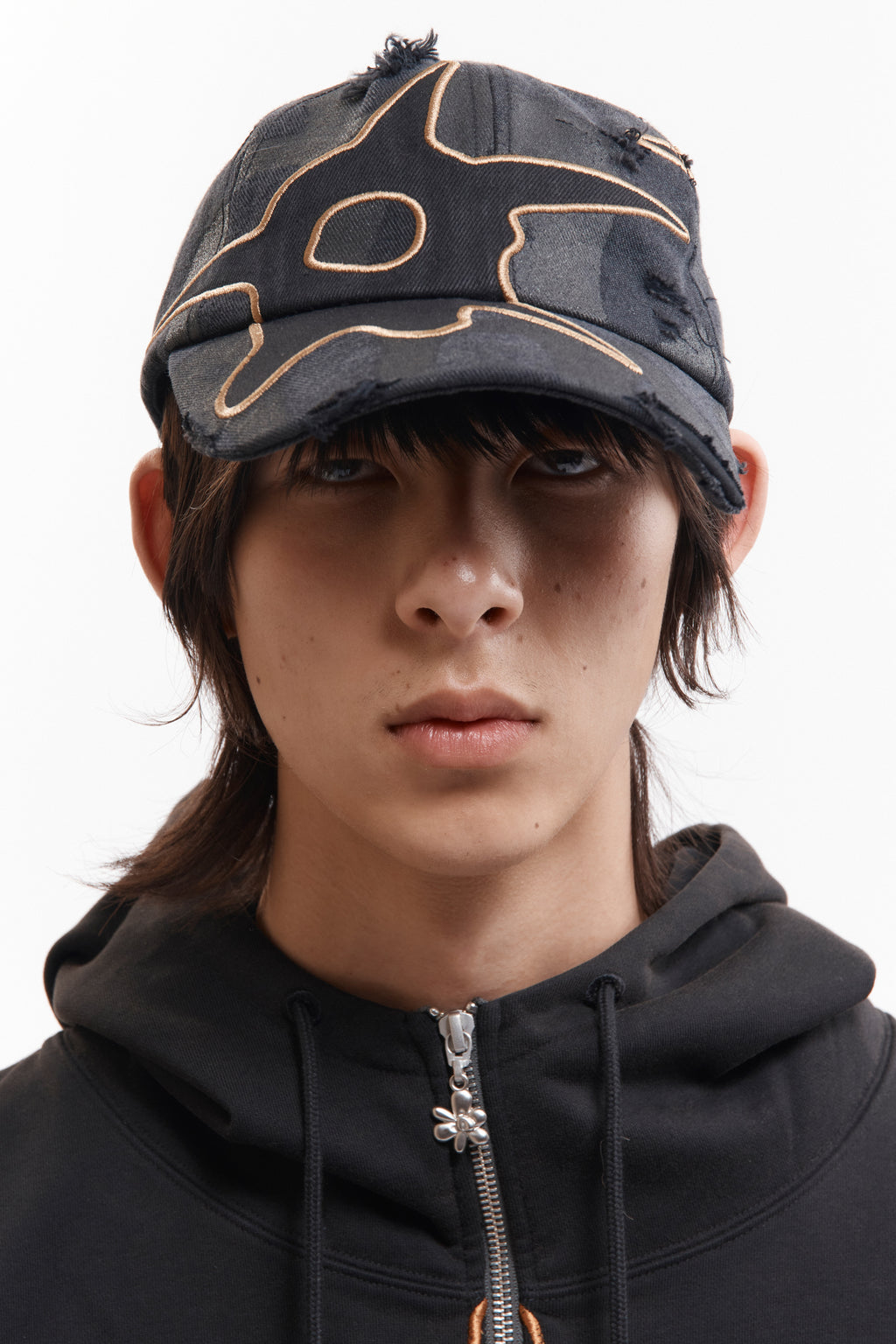 PAM AW26 DISTRESSED URCHIN TAG BASEBALL CAP