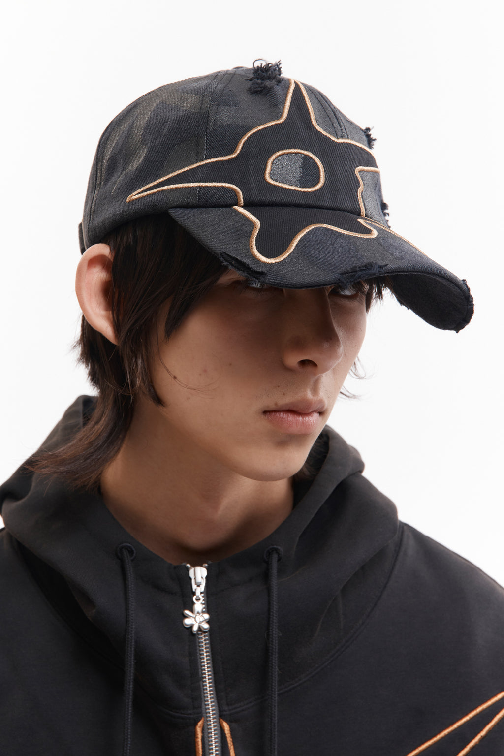 PAM AW26 DISTRESSED URCHIN TAG BASEBALL CAP