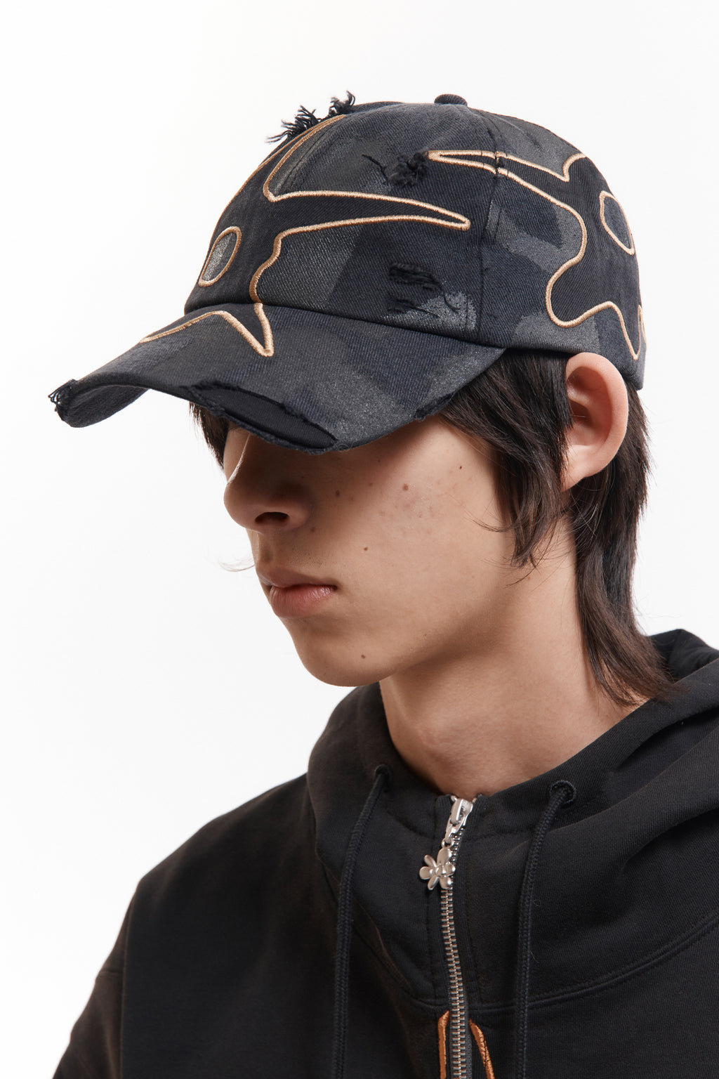 PAM AW26 DISTRESSED URCHIN TAG BASEBALL CAP