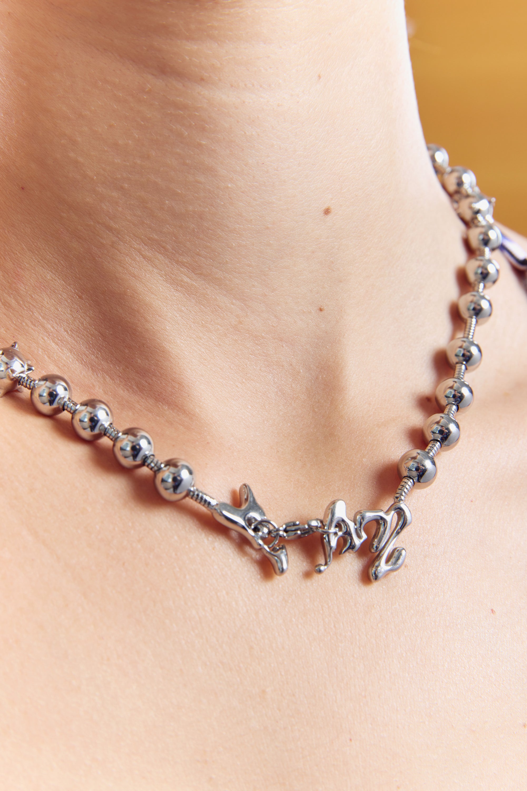 PAM AW26 TWO MIL CELESTIAL ORBS BALL AND CHAIN NECKLACE