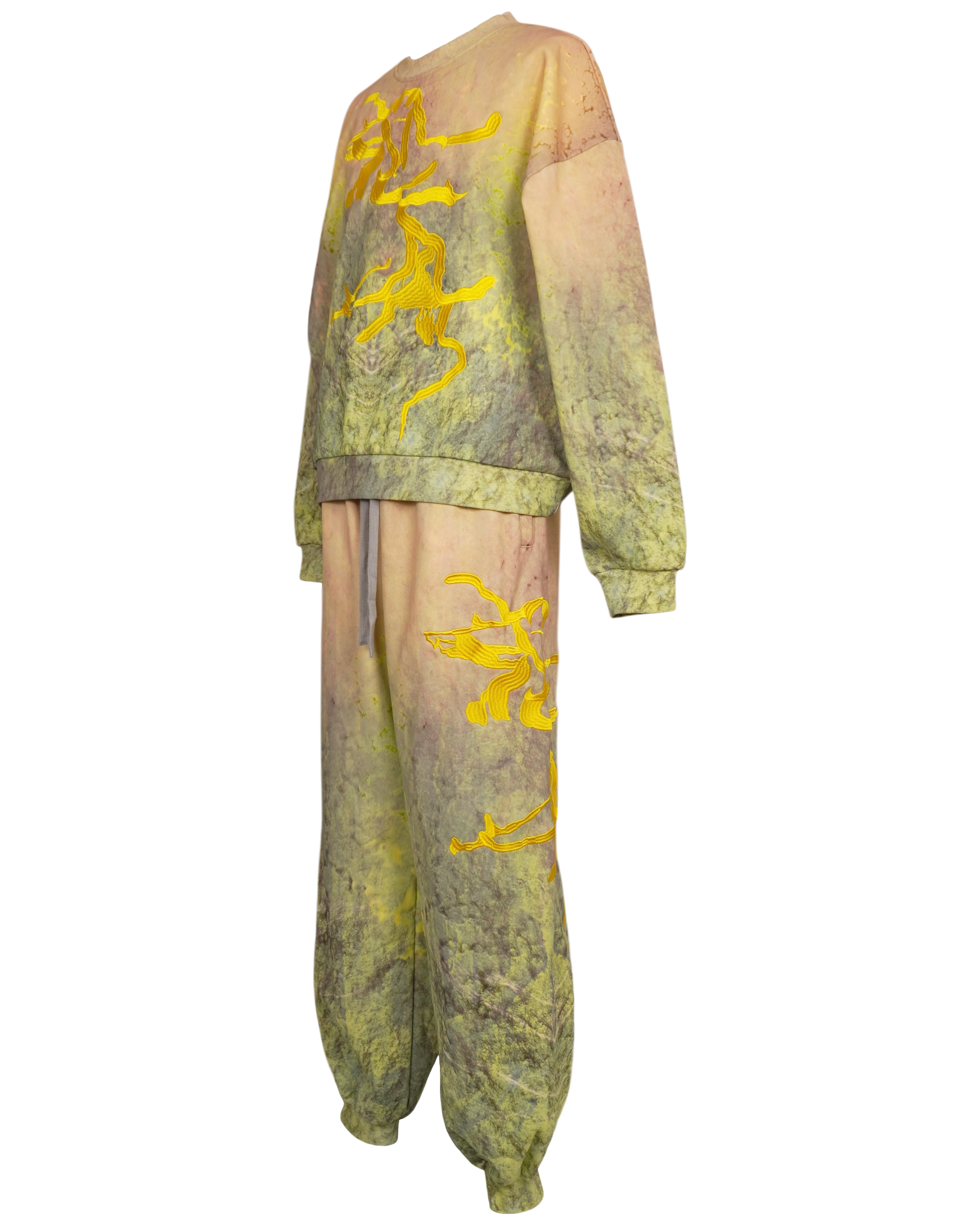 GB MOUTH Nature Camo "霧鷺" Cotton Fleece Sweat Pants [Green]