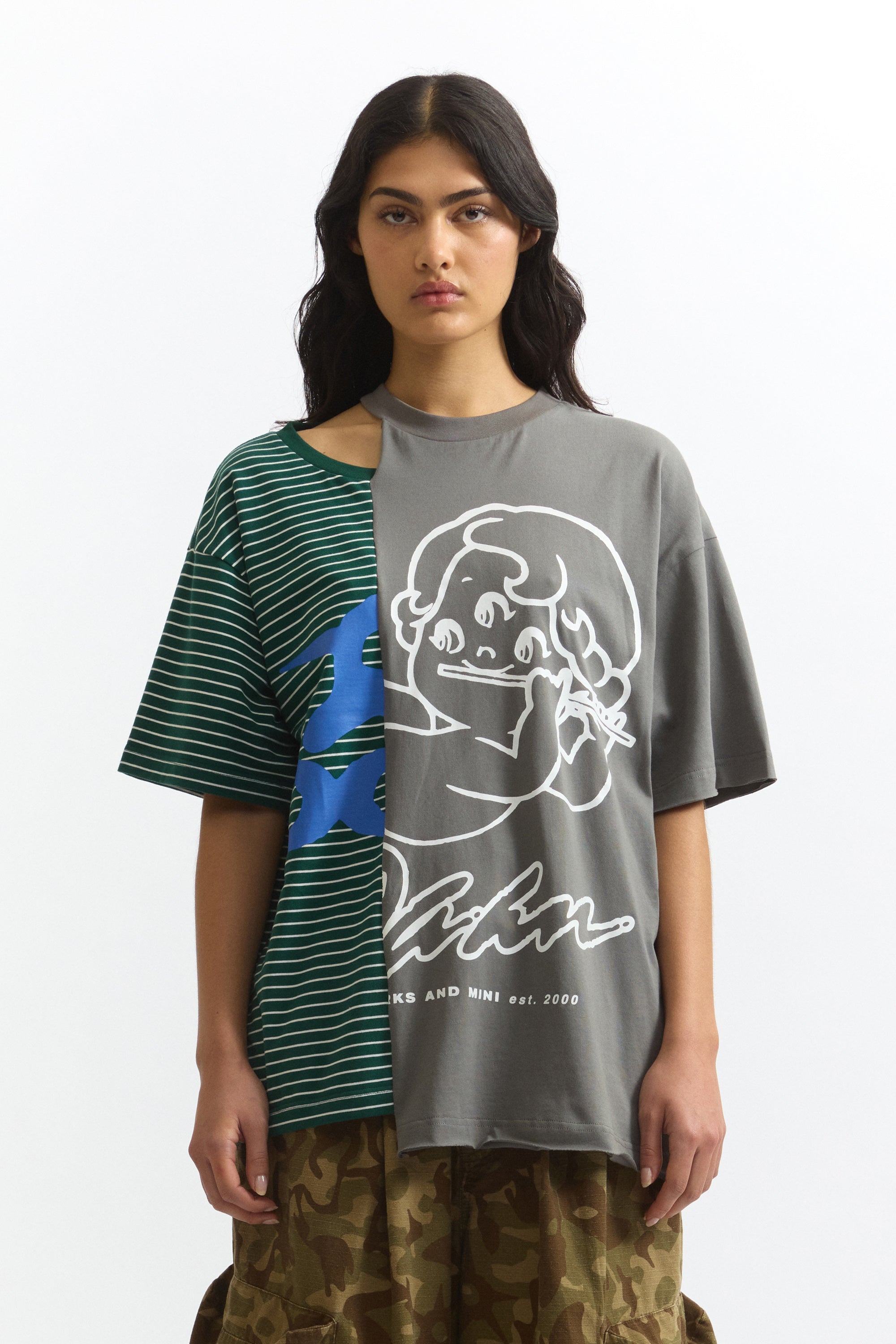 PAM SS26 SPLIT SS TEE FROM AFAR