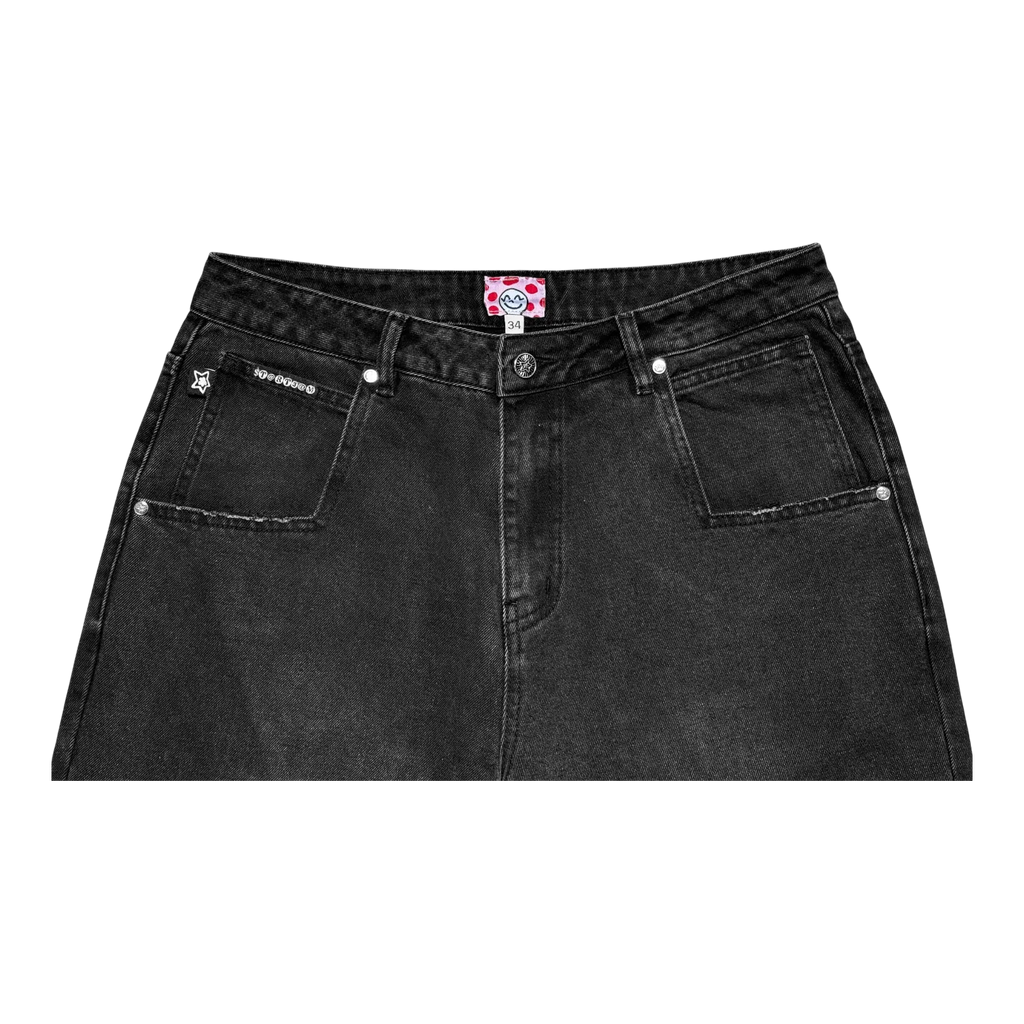STAR TEAM Circle Cargo Jeans [Black]