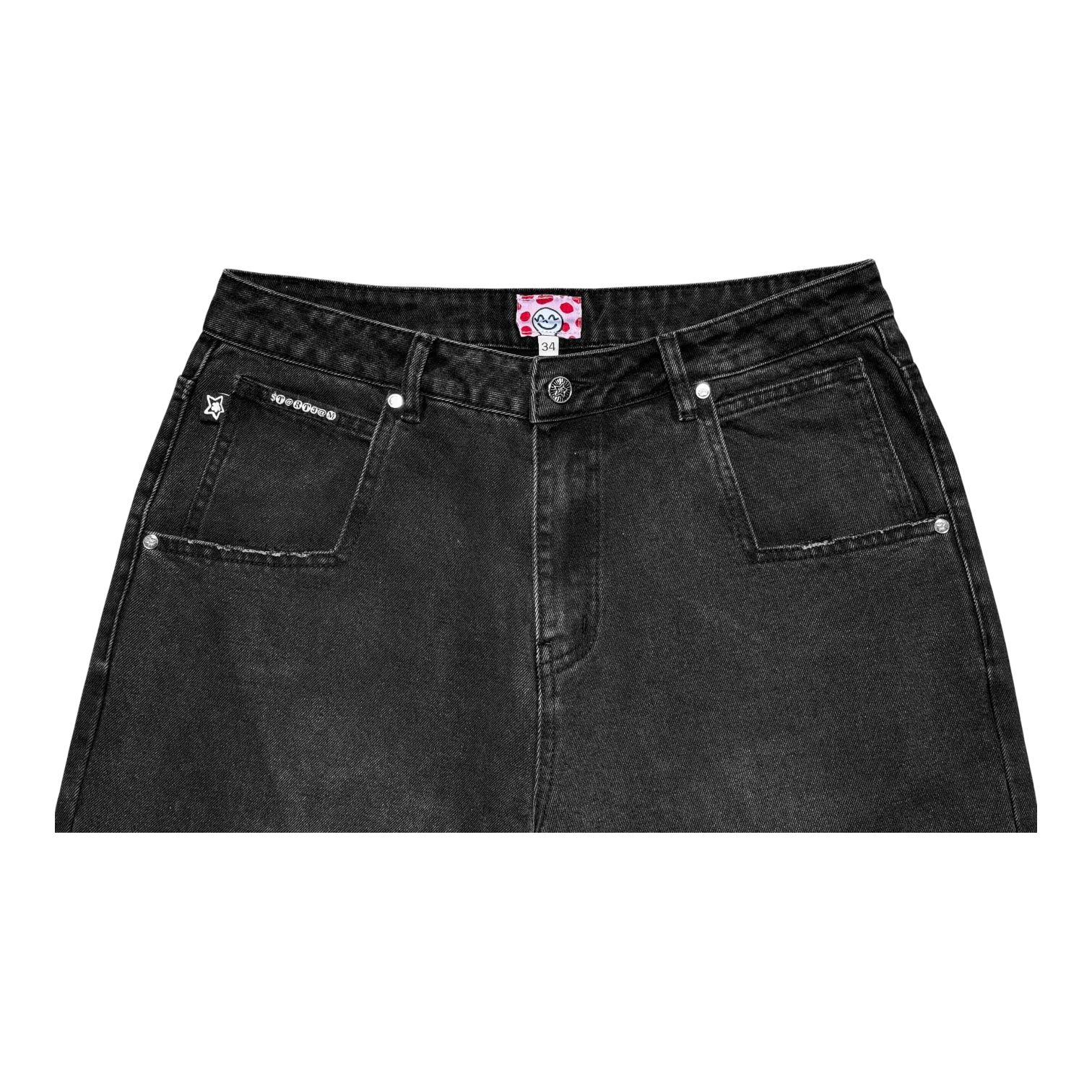 STAR TEAM Circle Cargo Jeans [Black]