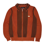 Fucking Awesome Zip Polo Striped Knit Sweater