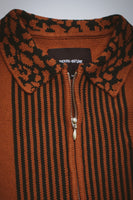 Fucking Awesome Zip Polo Striped Knit Sweater