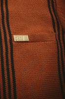 Fucking Awesome Zip Polo Striped Knit Sweater