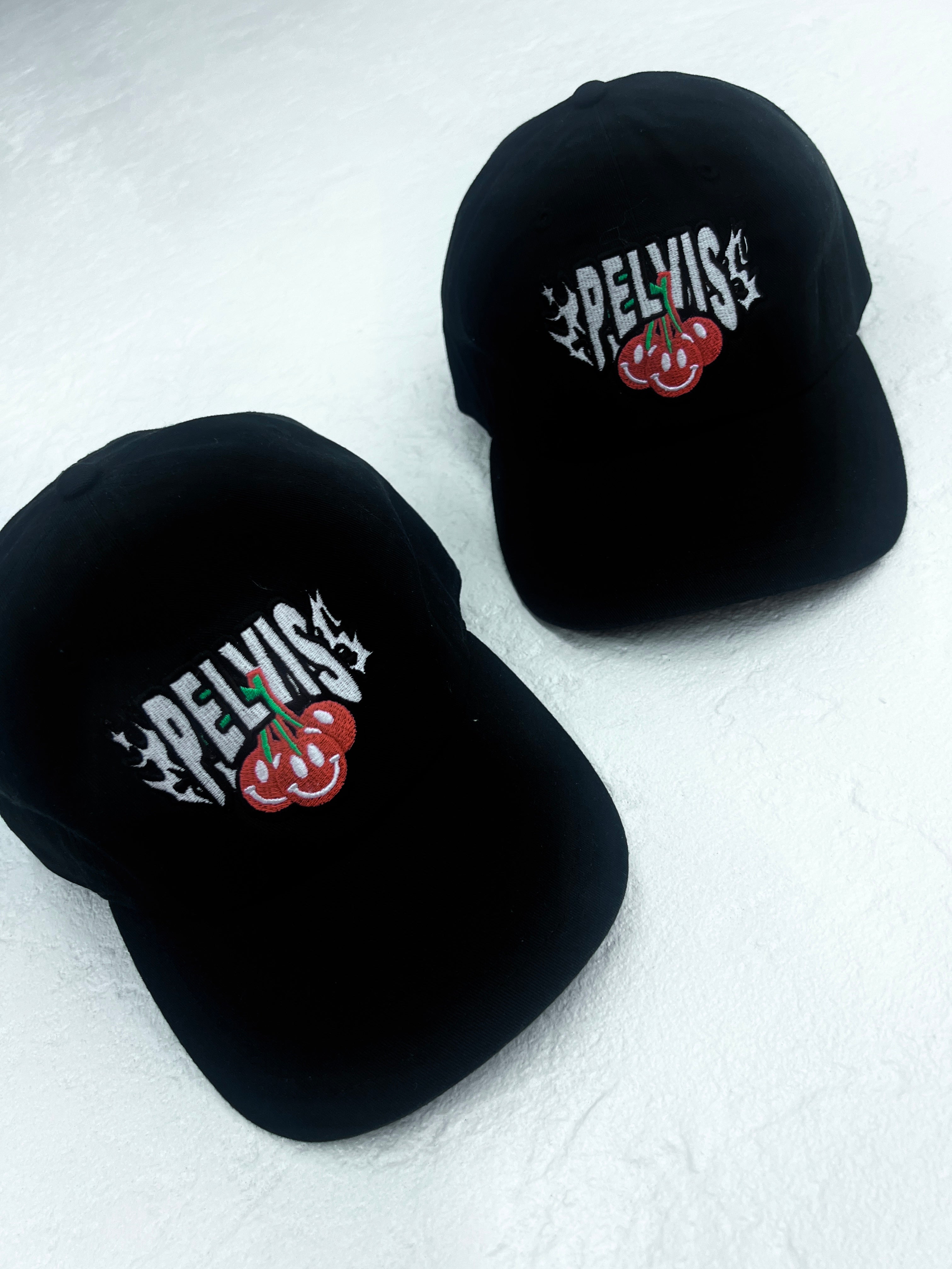 PELVIS Cherry Arc Logo 6 Panel Cap [Black]