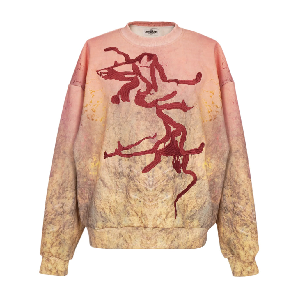 GB MOUTH Nature Camo "霧鷺" Cotton Fleece Sweat Shirt [Pink]