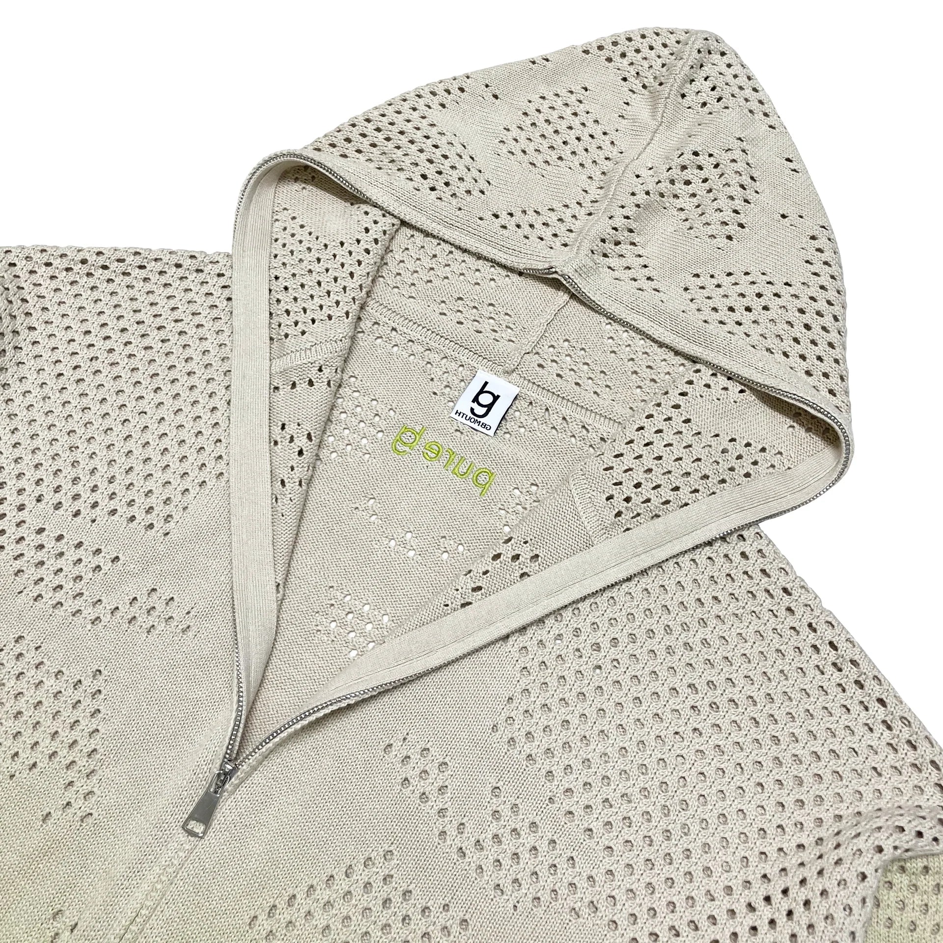 GB MOUTH "蘚" Moss Mesh Hoodie