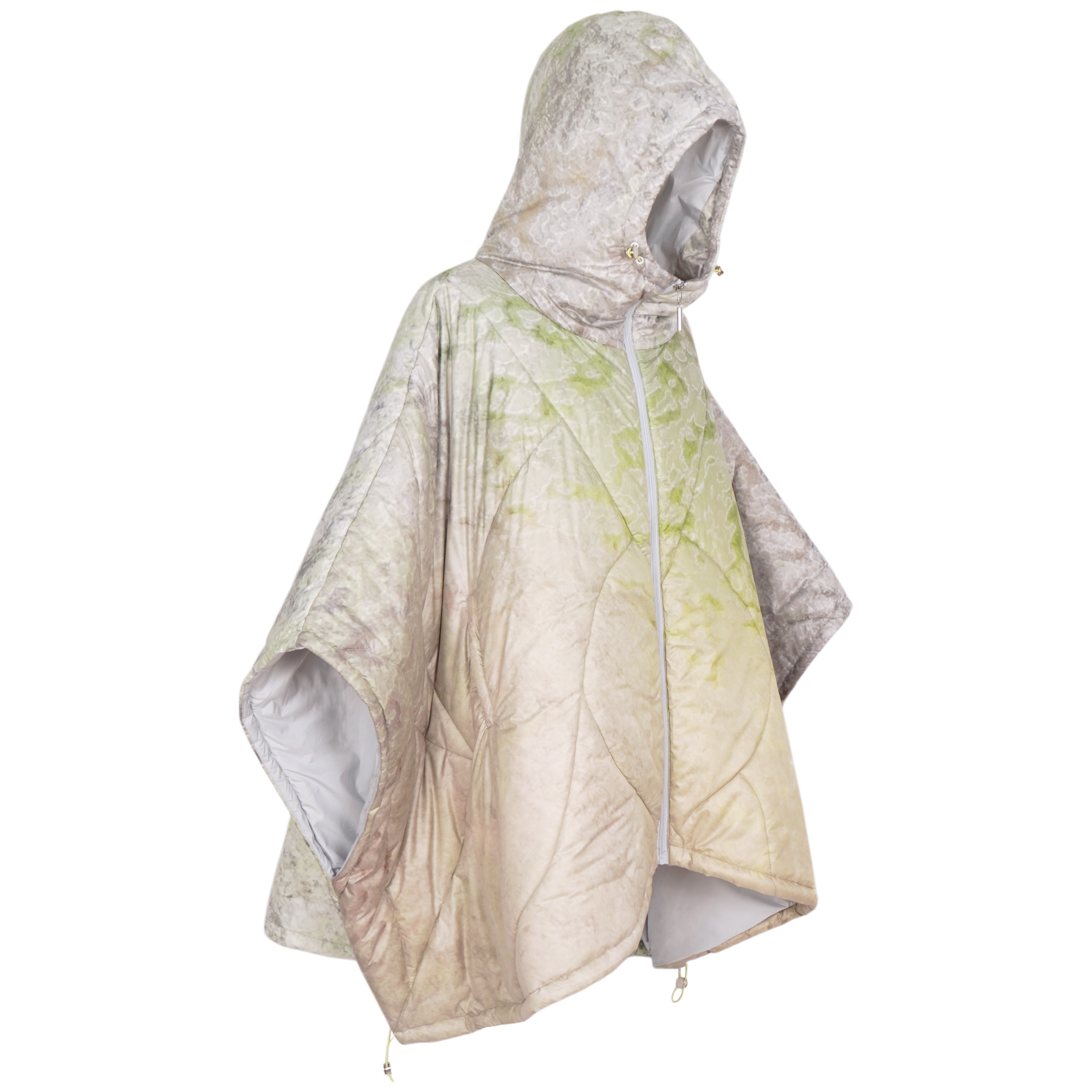 GB MOUTH Nature Camo "霧鷺" Light Down Poncho [Light]