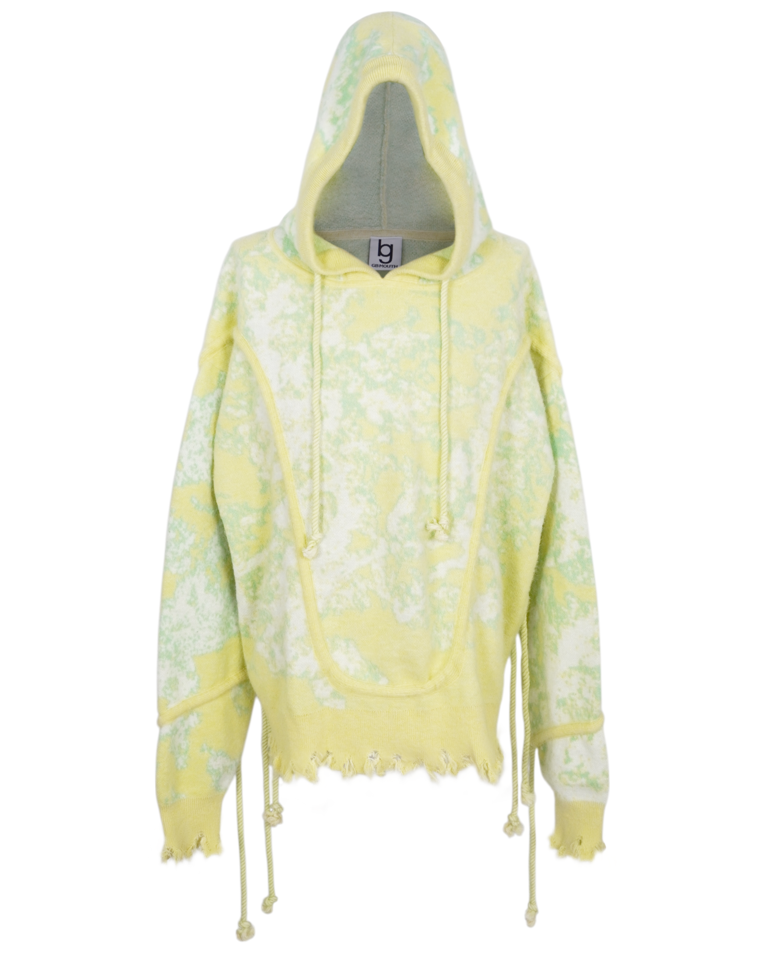 GB MOUTH Pulse Mohair Knit Hoodie [Yellow]