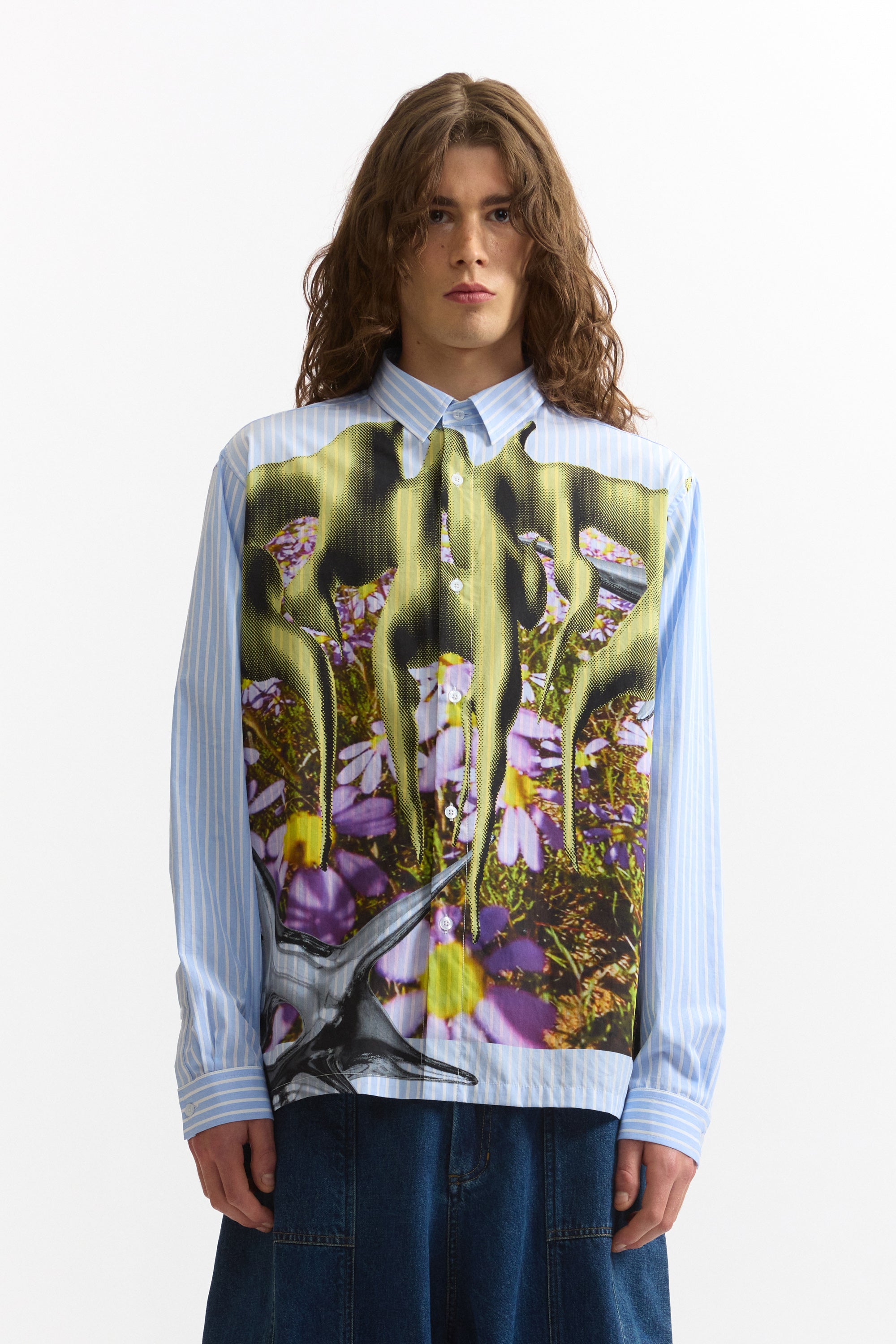PAM SS26 MIND GARDEN STRIPE SHIRT