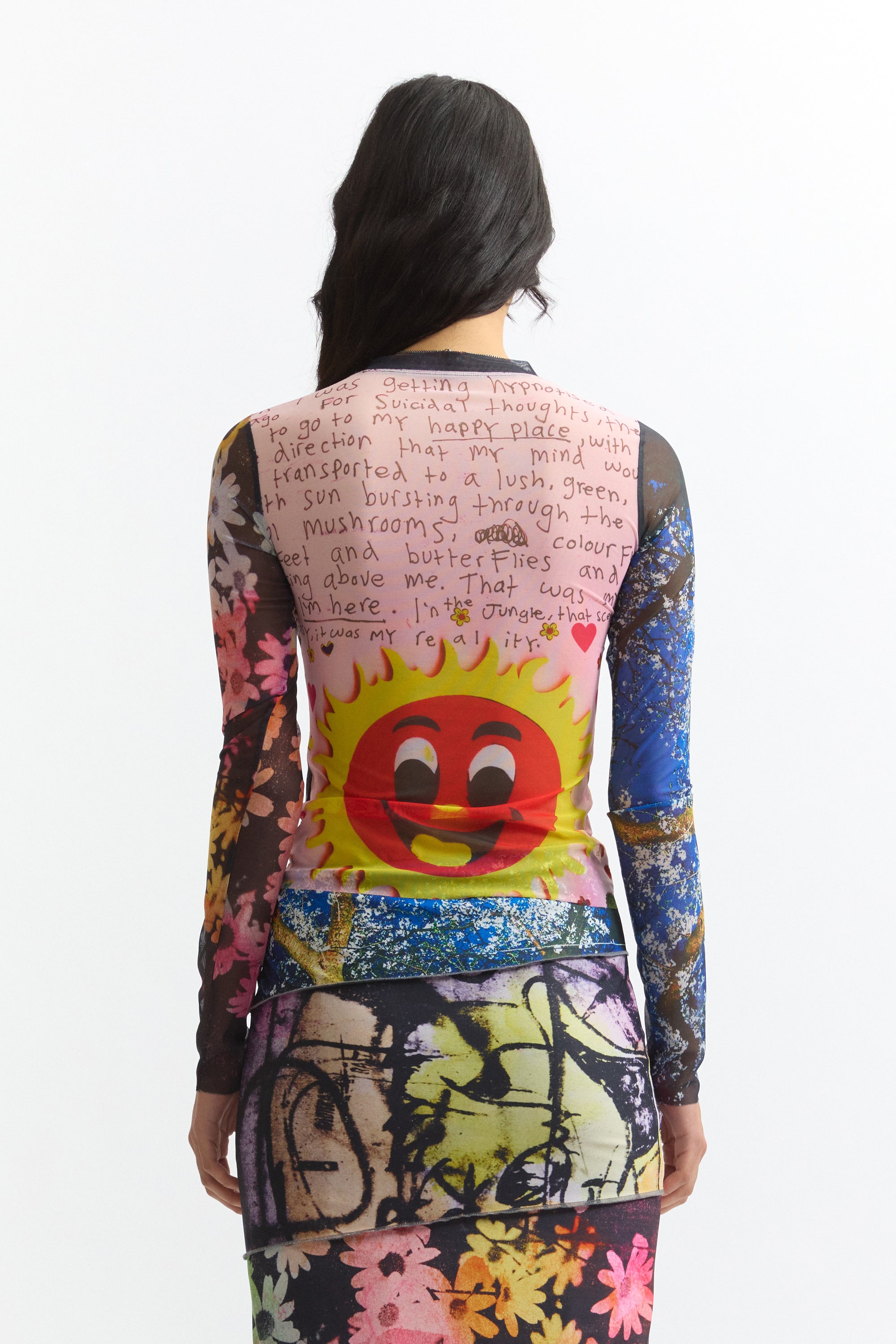 PAM SS26 PHOTO MESH TOP - JOSHUA GORDON