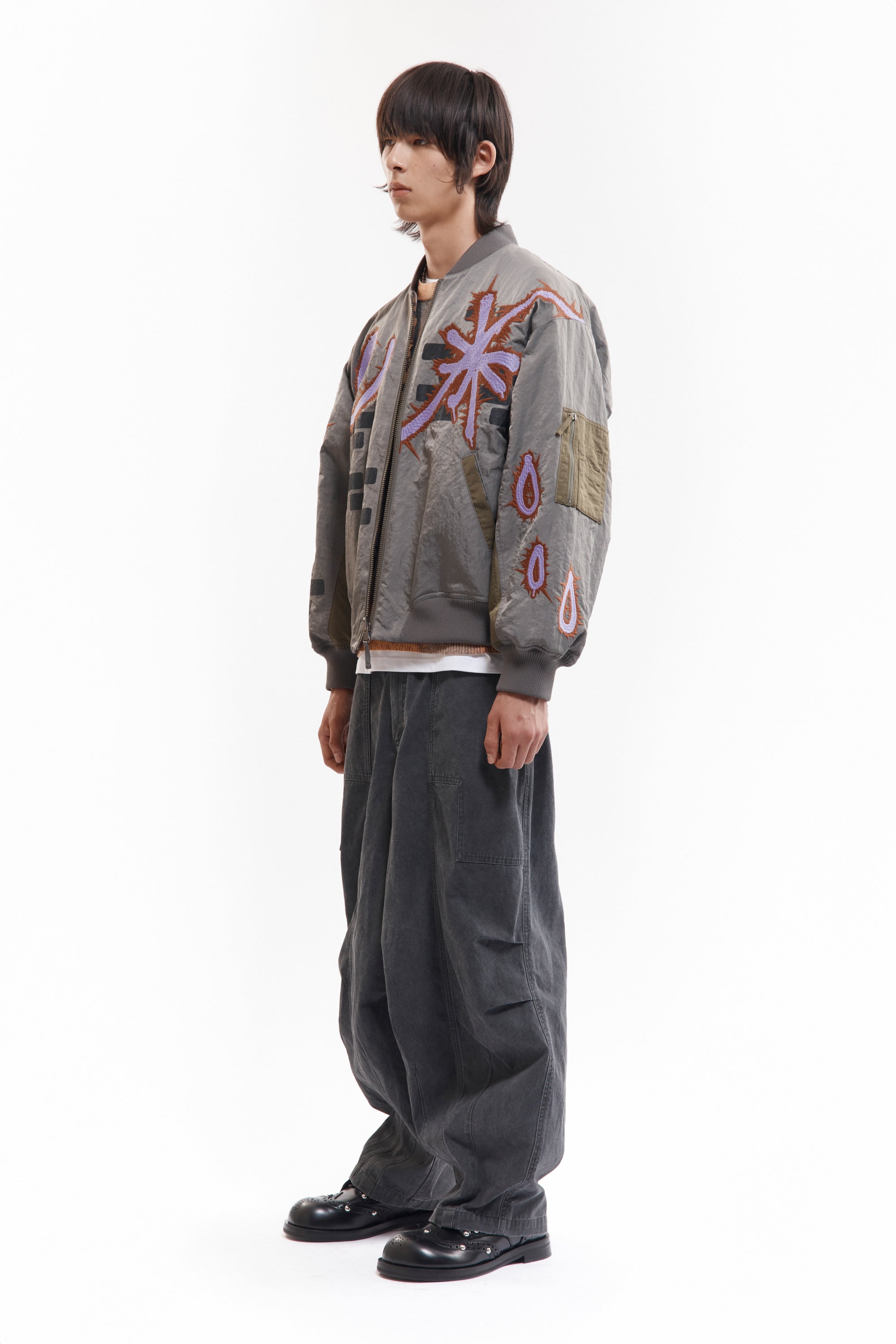 PAM AW26 ADORNED REVERSIBLE BOMBER JACKET