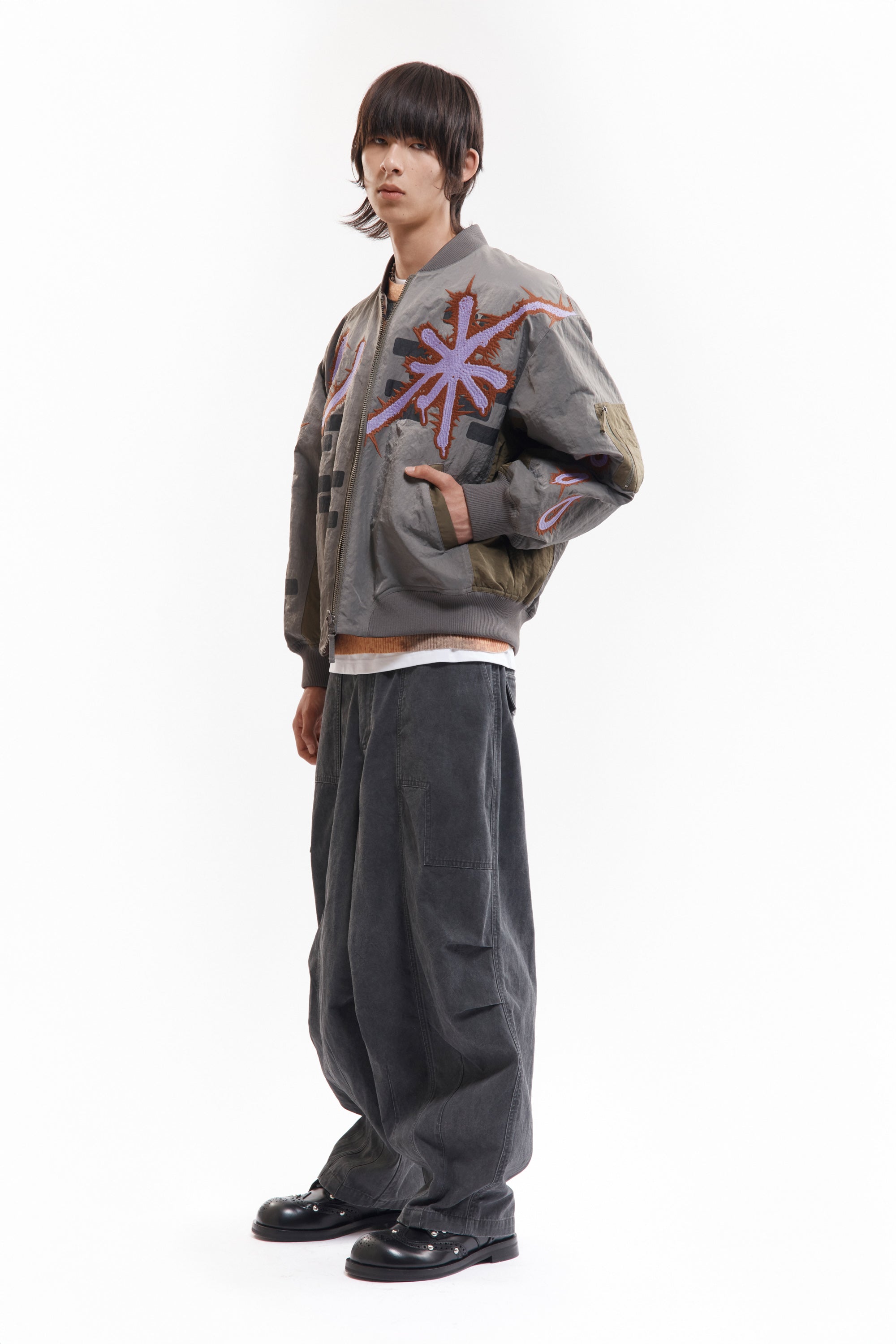 PAM AW26 ADORNED REVERSIBLE BOMBER JACKET