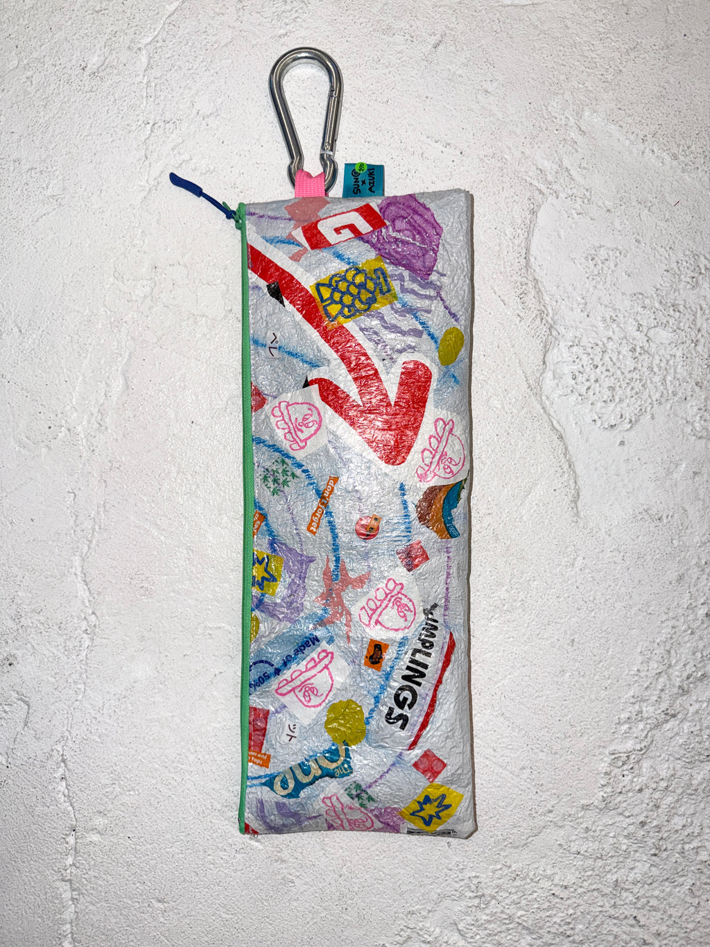 Sun (c) x Azuki zip pouch - large