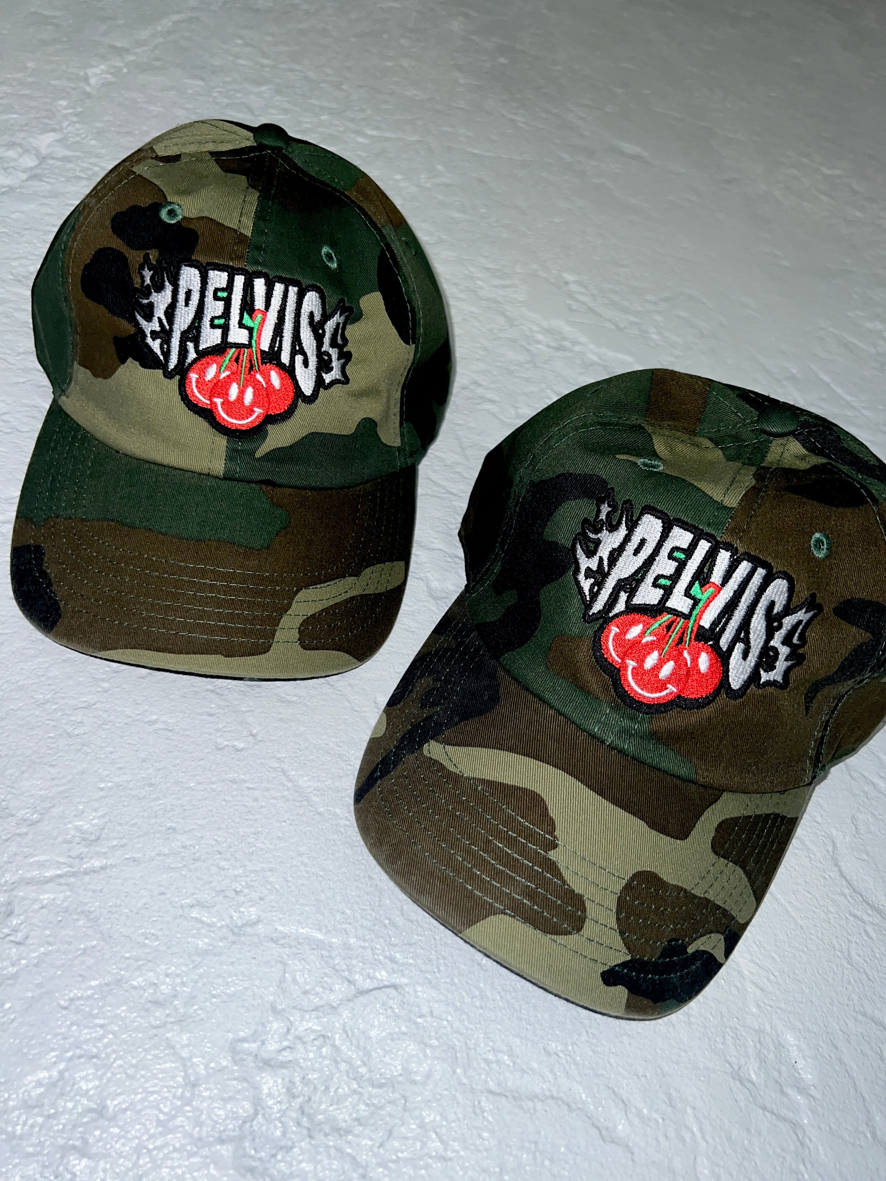 PELVIS Cherry Arc Logo 6 Panel Cap [Jungle Camo]