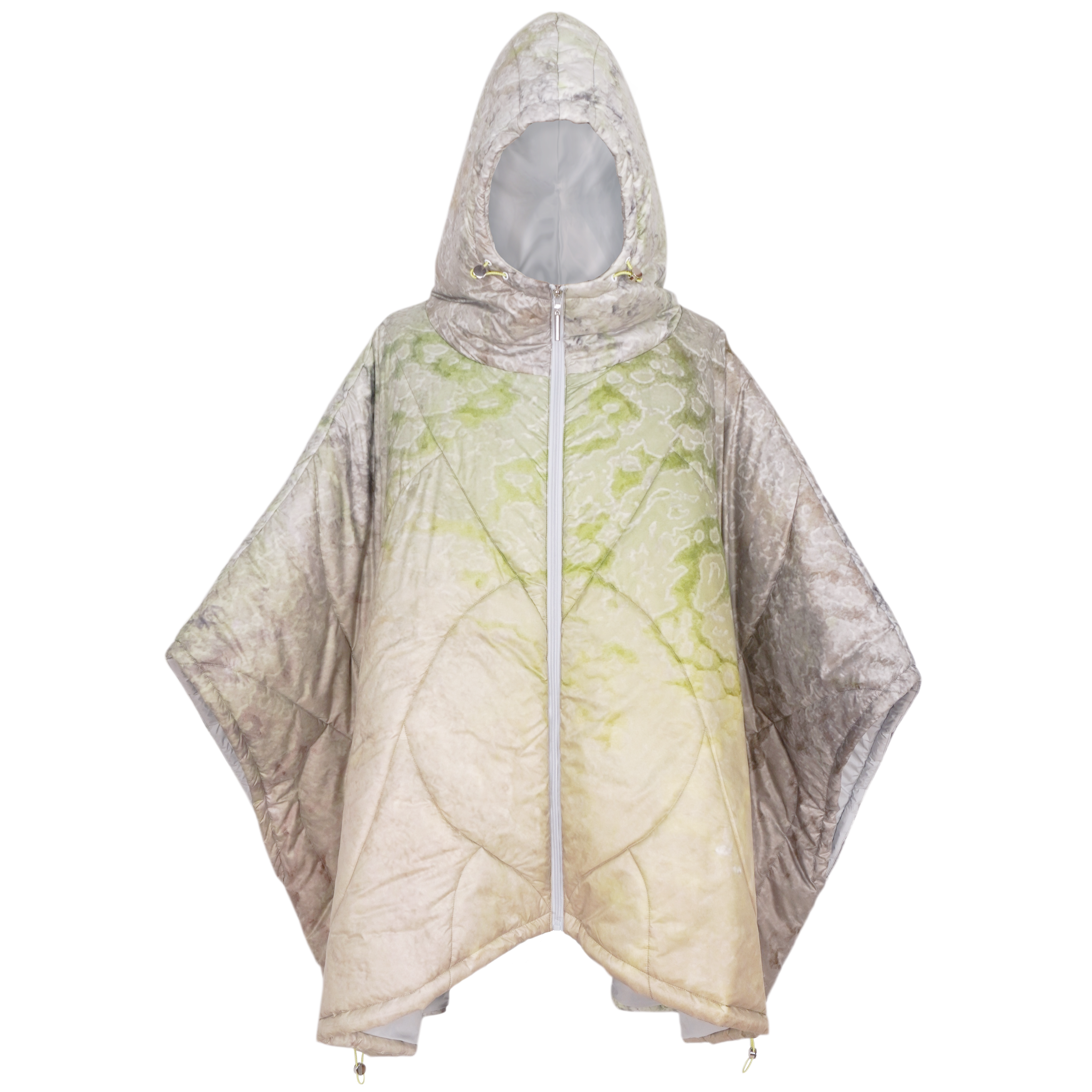 GB MOUTH Nature Camo "霧鷺" Light Down Poncho [Light]