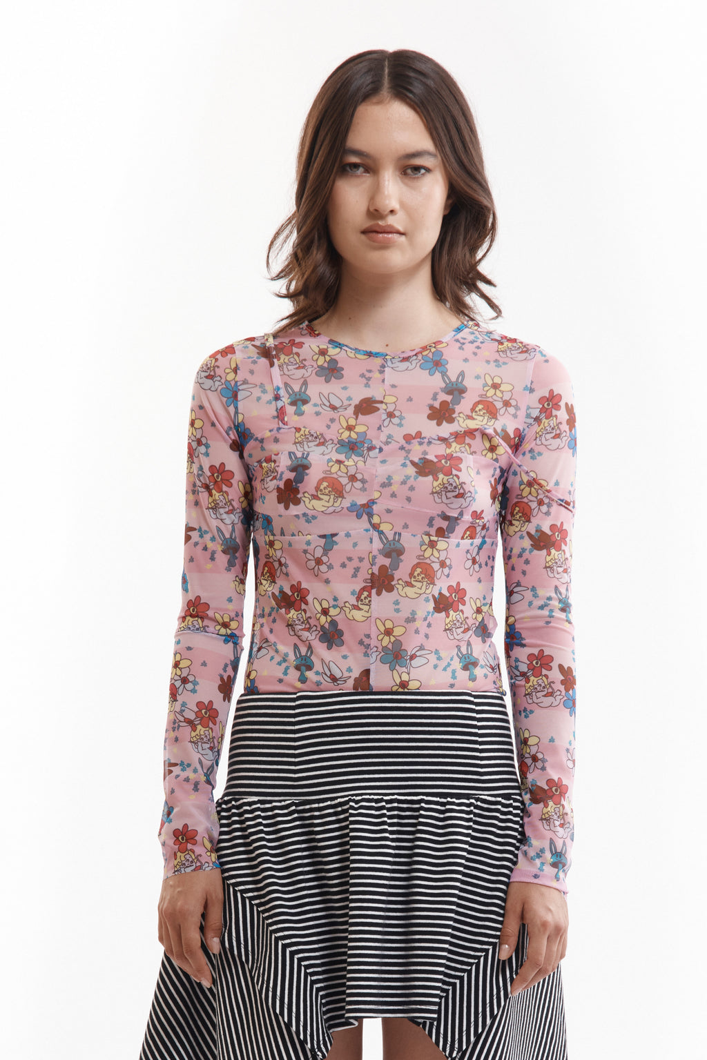 PAM AW26 JUNO MESH HOLIDAY LS TOP