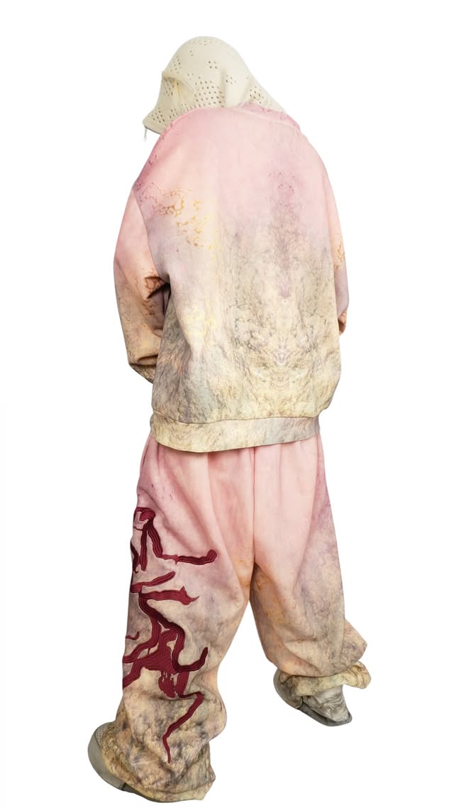 GB MOUTH Nature Camo "霧鷺" Cotton Fleece Sweat Shirt [Pink]